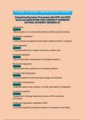 Integrating Business Processes with ERP and SCM Systems&vert; QUESTIONS AND CORRECT ANSWERS ACTUAL&vert; ALREADY GRADED A