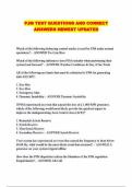 PJM TEST QUESTIONS AND CORRECT ANSWERS NEWEST UPDATED