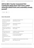 &lpar;JNCIA-SEC&rpar;&colon; Voucher Assessment Test COMPLETE &lpar;2025&rpar; EXAM TEST WITH LATEST UPDATED &lpar;QUESTIONS AND ANSWERS&rpar; already passed&excl;&excl;