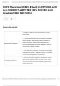 DCFS Placement &lpar;2025&rpar; EXAM QUESTIONS AND ALL CORRECT ANSWERS 100&percnt; SOLVED AND GUARANTEED SUCCESS&excl;&excl;
