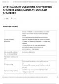 CFI FMVA EXAM QUESTIONS AND VERIFIED ANSWERS 2025&lpar;GRADED A&plus;&rpar; DETAILED ANSWERS&excl;&excl;