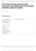 MTTC PE 044 Practice Test EXAM 2025 COMPLETE EXAM QUESTIONS AND ACCURATE ANSWERS &vert;ALREADY PASSED&excl;&excl;