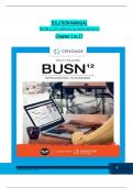 Solution Manual For BUSN&colon; Introduction to Business 12th edition by Kelly & Williams&comma; All Chapters 1 to 17 &vert;&vert;Complete A&plus; Guide