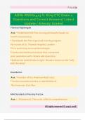 ADN1 RNSG1413 V&period; King CTC Exam 1  Questions and Correct Answers&sol; Latest  Update &sol; Already Graded