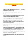 PJM PRACTICE EXAM QUESTIONS AND ANSWERS