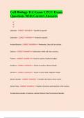 Cell Biology 112 Exam 1 PCC Exam Questions With Correct Answers&period;