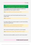 TNS Questions and Correct Answers&sol;  Latest Update &sol; Already Graded 