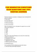PJM GENERATION DISPATCHER EXAM QUESTIONS AND 100&percnt; VERIFIED ANSWERS
