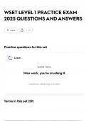 WSET LEVEL 1 PRACTICE EXAM 2025 QUESTIONS AND ANSWERS