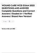 WOUND CARE WCEI EXAM 2025 QUESTIONS AND ANSWER Complete Questions and Correct Answers &vert; Graded A&plus; &vert; Verified Answers &vert; Brand New Version&excl;