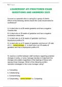 LEADERSHIP ATI PROCTORED EXAM  QUESTIONS AND ANSWERS 2025 