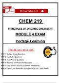 CHEM 219 Module 4 Exam &lpar;2025&rpar; &ndash; Principles of Organic Chemistry &ndash; Portage Learning Verified Qs & Ans