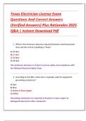 Texas Electrician License Exam  Questions And Correct Answers  &lpar;Verified Answers&rpar; Plus Rationales 2025  Q&A &vert; Instant Download Pdf