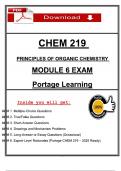 CHEM 219 Module 6 Exam &lpar;2025&rpar; &ndash; Principles of Organic Chemistry &ndash; Portage Learning Verified Qs & Ans
