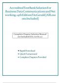 Accredited Test Bank Solution For Business Data Communications and Networking&comma; 14th Edition FitzGerald &lbrack;All Lessons Included&rsqb;