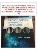 TESTBANK FOR RADIOGRAPHIC IMAGING AND EXPOSURE 5TH EDITION BY TERRI L&period; FAUBER QUESTIONS & ANSWERS WITH RATIONALES COMPLETE &lpar;CHAPTER 1- 10&rpar;