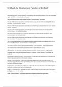 Test Bank for Structure and Function of the Body 