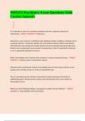 MSN572 Psychiatry Exam Questions With Correct Answers