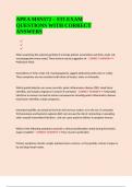 APEA MSN572 &ndash; STI EXAM QUESTIONS WITH CORRECT ANSWERS&period;