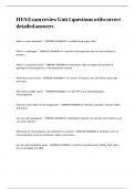 HFA Exam review Unit 1 questions with correct detailed answers