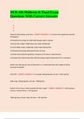 NUR 436 Midterm & Final Exam Questions With Correct Answers