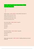 NUR 436 Final Exam Questions With Correct Answers