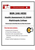 BSN 246 HESI Health Assessment V1 Exam &ndash; 2026&sol;2027 Actual Exam&comma; Nightingale College