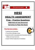 BSN 246 HESI Prep &ndash; Health Assessment Practice Questions &lpar;Nightingale University&comma; 2026&sol;2027&rpar; &ndash; Verified Q&A Set