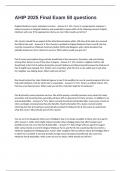 AHIP 2025 Final Exam 50 questions  questions and answers