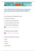BOC ORTHOTIC FITTER Course Questions and Answers Latest Update 2025 Graded A