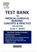 Medical-Surgical Nursing&colon; Concepts & Practice 3rd Edition - Test Bank by Susan C&period; deWit&comma; Holly K&period; Stromberg&comma; Carol Dallred