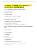 NURSING 105 FINAL EXAM CORRECT QUESTIONS & SOLUTIONS