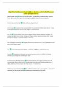 Major Field Test Business Study Set&vert; Exam Questions with Verified Answers&vert;  Latest Update Graded A&plus; 