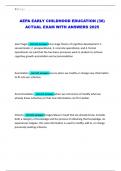 AEPA EARLY CHILDHOOD EDUCATION &lpar;36&rpar; ACTUAL EXAM WITH ANSWERS 2025