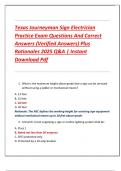 Texas Journeyman Sign Electrician  Practice Exam Questions And Correct  Answers &lpar;Verified Answers&rpar; Plus  Rationales 2025 Q&A &vert; Instant  Download Pdf 