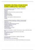 NURSING 105 FINAL EXAM STUDY GUIDE COMPLETELY SOLVED&excl;&excl;