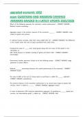 upgraded economic 1002  exam QUESTIONS AND ANSWERS &lpar;VERIFIED ANSWERS GRADED A&plus;&rpar; LATEST UPDATE 2025&sol;2026