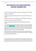 NCE PRACTICE TEST QUESTIONS WITH VERIFIED ANSWERS 2025