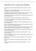 MANZI METEO TEST 1 QUESTIONS & ANSWERS