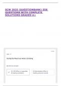 SCW 2025 &lpar;QUESTIONBANK&rpar; 558 QUESTIONS WITH COMPLETE SOLUTIONS GRADED A&plus;