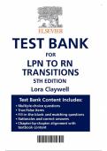 Test Bank for LPN to RN Transitions 5th Edition by Lora Claywell