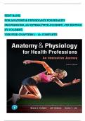Test bank for anatomy & physiology for health professions&comma; an interactive journey&comma; 4th edition by Colbert&comma; verified chapters 1 - 19&comma; complete&period;