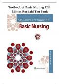 Complete Test bank for Rosdahl s Textbook of Basic Nursing 12th Edition by Caroline Rosdahl&excl; RATED A&plus;