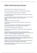 NURS 7105 Final Exam Review
