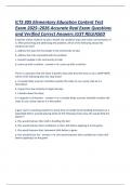 ILTS 305 Elementary Education Content Test Exam 2025&ndash;2026 Accurate Real Exam Questions and Verified Correct Answers JUST RELEASED