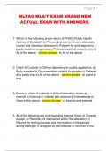 MLPAO EXAM SET BRAND NEW ACTUAL  EXAM WITH ANSWERS&period;