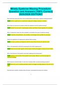 Milady Eyebrow Waxing Procedure-  Question and Answers &lbrack;100&percnt; Correct&rsqb;  2025&sol;2026 EDITION&excl;&excl; 