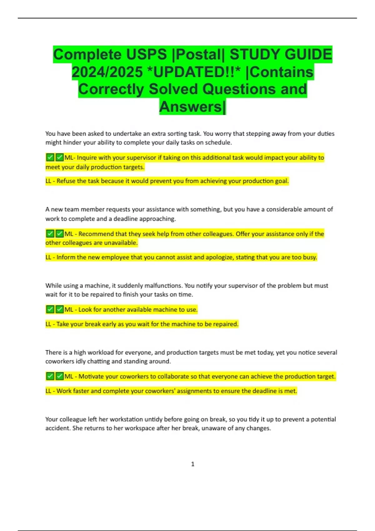 Complete USPS Postal STUDY GUIDE 2025/2026 *UPDATED!!* Contains