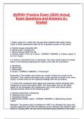 NUR401 Practice Exam &lpar;2025&rpar; Actual Exam Questions and Answers A&plus; Graded&period;