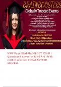 WGU D441 PHARMACOLOGY EXAM &vert; Questions & Answers &lpar;Rated A&plus;&rpar; &vert; With verified solutions &vert; GUARANTEED SUCCESS &emsp;